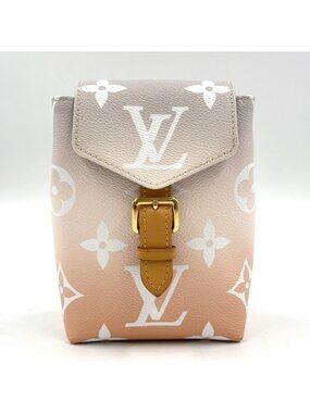 Louis Vuitton by the Pool Tiny Enabled Leather Pink White Light Gray Backpack